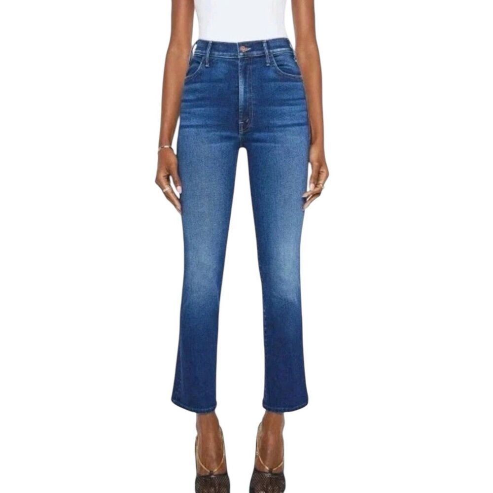Mother The Hustler Ankle Jeans Taking Chances Size 26 Blue Stretch 27.5" Inseam